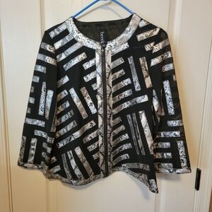 Berek Snakeskin Pattern Sheer Jacket